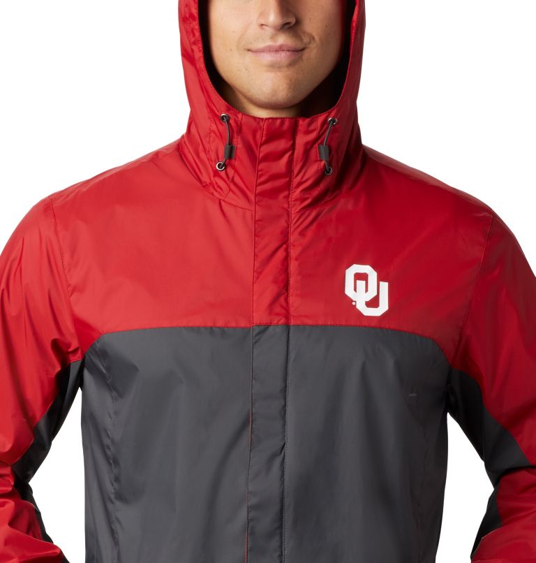 Men's Collegiate Glennaker Storm Jacket - Oklahoma, Color: OK - Red Velvet, Dark Grey, image 6