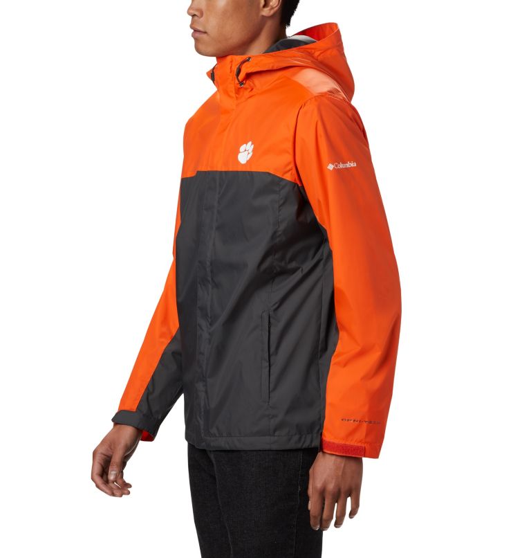 Men's Collegiate Glennaker Storm Jacket - Clemson, Color: CLE - Spark Orange, Dark Grey