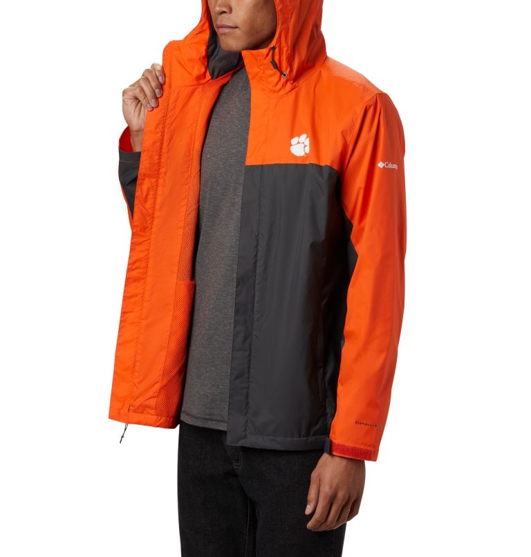 Men's Collegiate Glennaker Storm Jacket - Clemson, Color: CLE - Spark Orange, Dark Grey