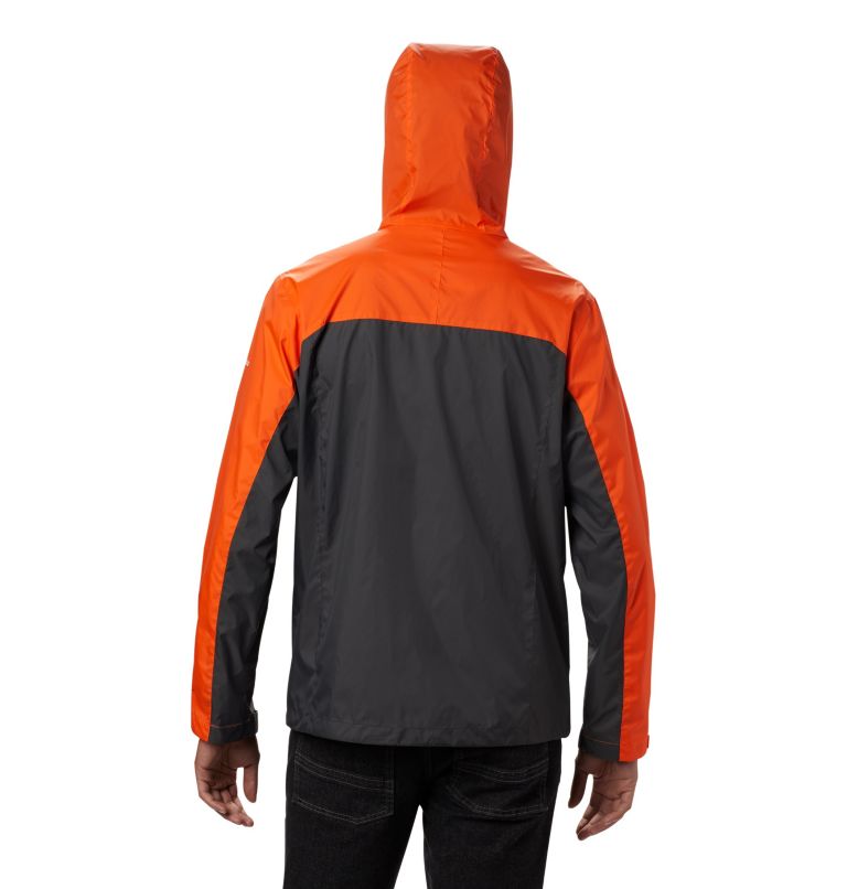 Thumbnail: Men's Collegiate Glennaker Storm Jacket - Clemson, Color: CLE - Spark Orange, Dark Grey, image 2