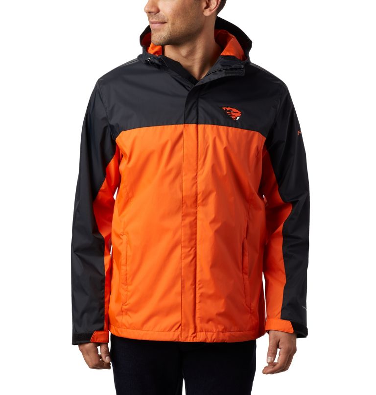 Thumbnail: CLG Men's Glennaker Storm Jacket | 975 | M, Color: OSU - Black, Tangy Orange, image 1