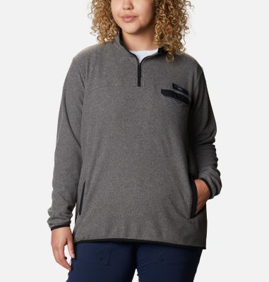 plus size columbia fleece pullover