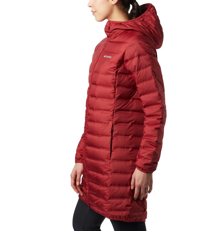 Women's Lake 22 Down Long Hooded Jacket, Color: Beet, image 4