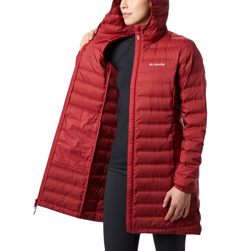 Women's Lake 22 Down Long Hooded Jacket, Color: Beet, image 5