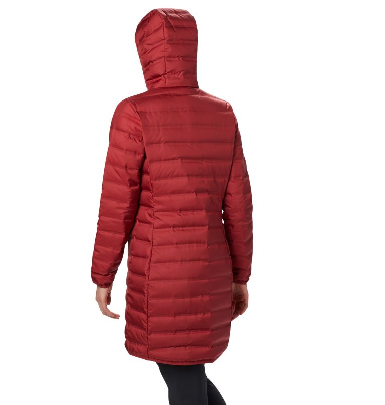 Women's Lake 22 Down Long Hooded Jacket, Color: Beet, image 2