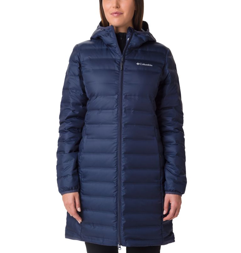 Women's Lake 22 Down Long Hooded Jacket, Color: Nocturnal, image 1