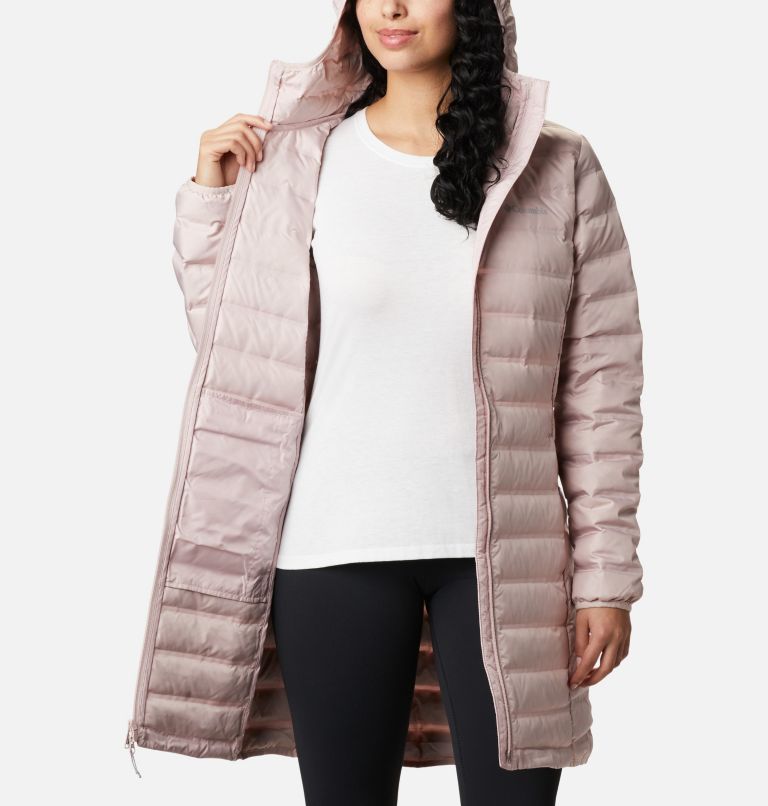 Lake 22 Down Long Hooded Jacket | 618 | M, Color: Mineral Pink, image 5