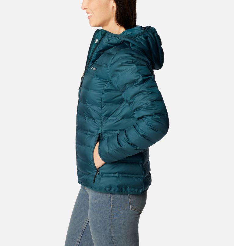 Women's Lake 22 Down Hooded Jacket, Color: Night Wave, image 3