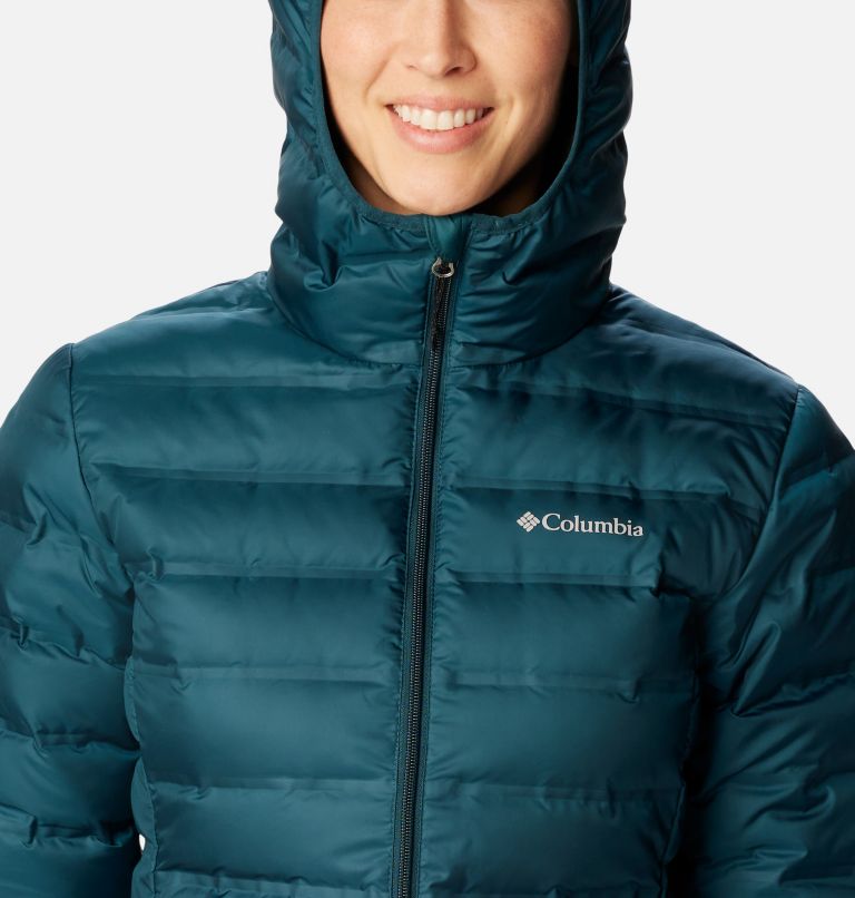 Women's Lake 22 Down Hooded Jacket, Color: Night Wave, image 4