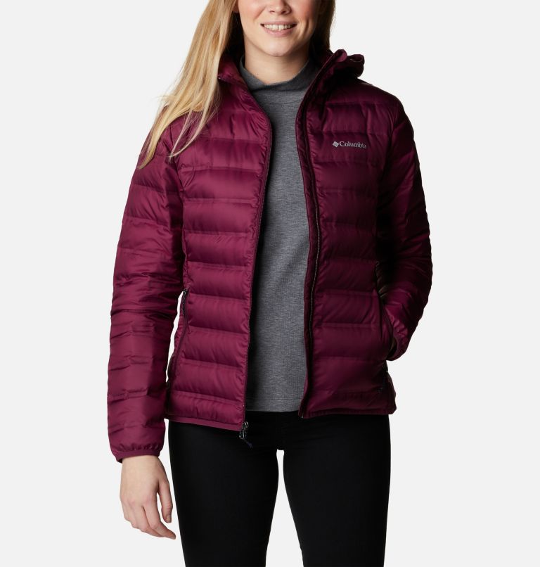 Women's Lake 22 Down Hooded Jacket, Color: Marionberry, image 6