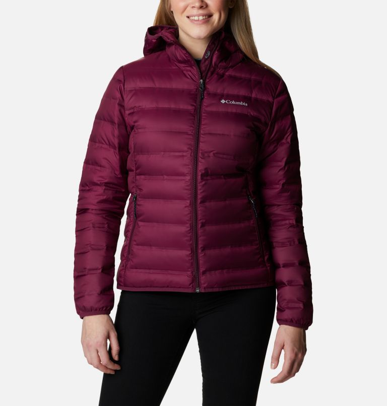 Women's Lake 22 Down Hooded Jacket, Color: Marionberry, image 1