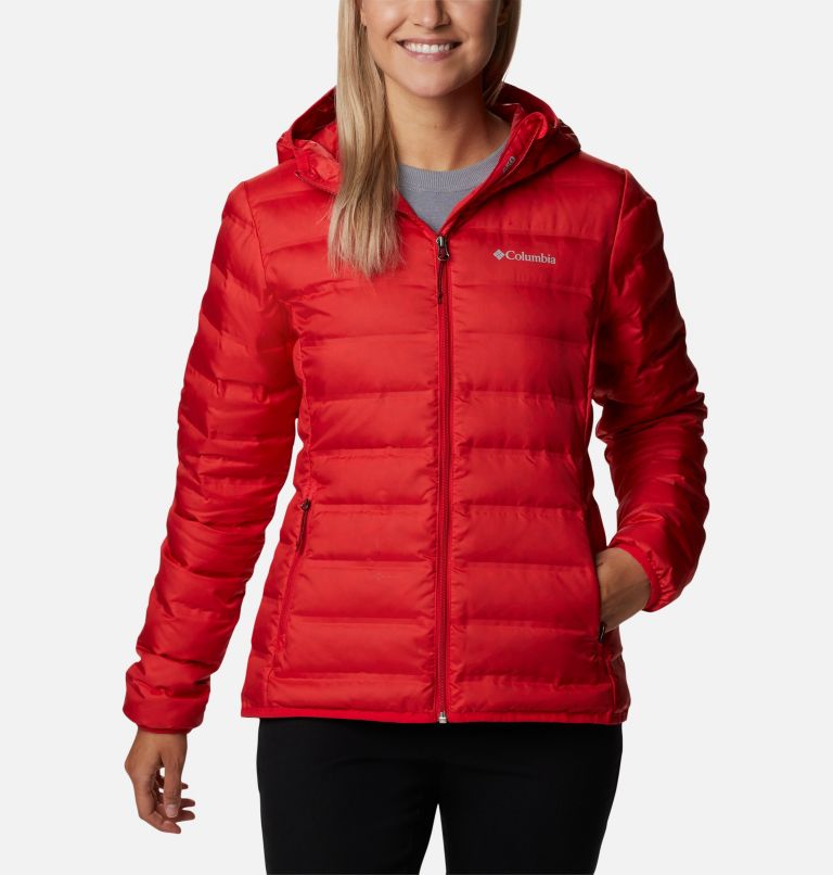 Thumbnail: Women's Lake 22 Down Hooded Jacket, Color: Red Lily, image 1