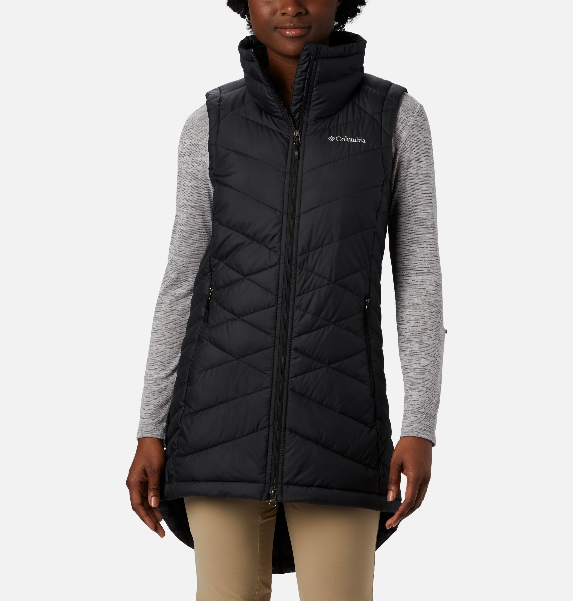 Columbia long sales down vest