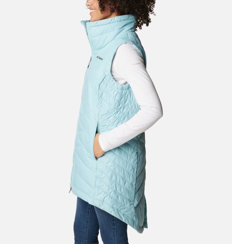 Women's Heavenly Long Vest, Color: Aqua Haze, image 3