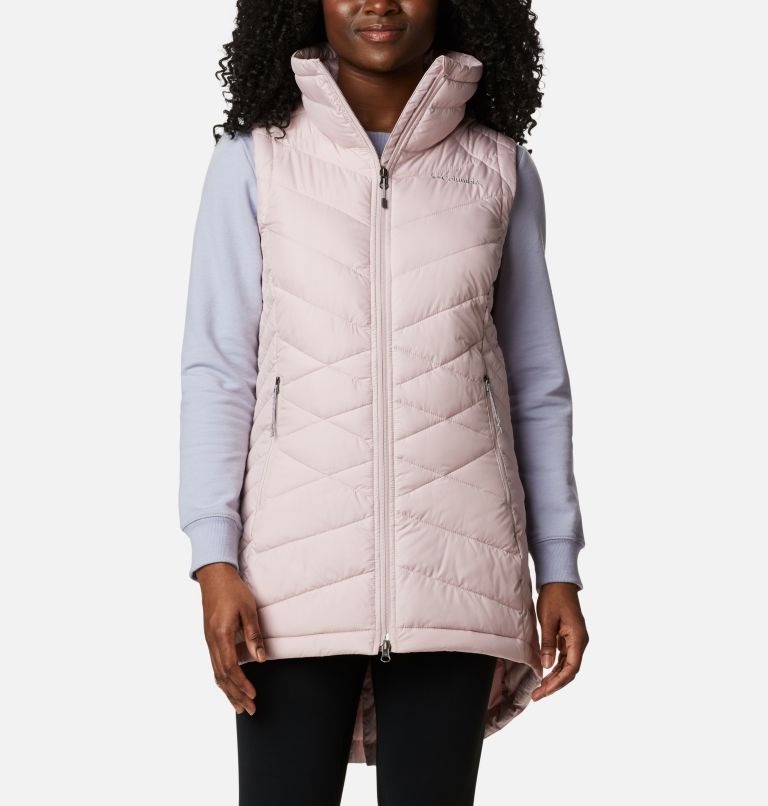 Women's Heavenly Long Vest, Color: Mineral Pink, image 1