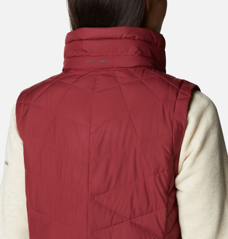 Women's Heavenly Long Vest, Color: Marsala Red, image 6