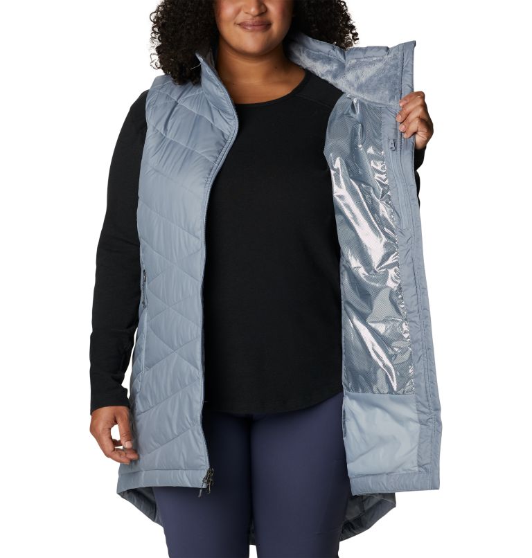 Thumbnail: Women's Heavenly Long Vest - Plus Size, Color: Tradewinds Grey, image 5