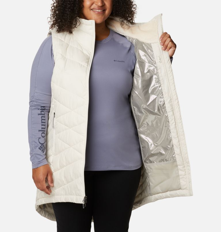 Columbia heavenly long vest plus online size