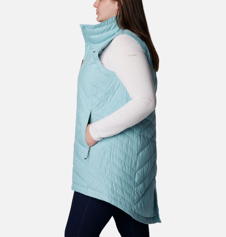 Thumbnail: Women's Heavenly Long Vest - Plus Size, Color: Aqua Haze, image 3