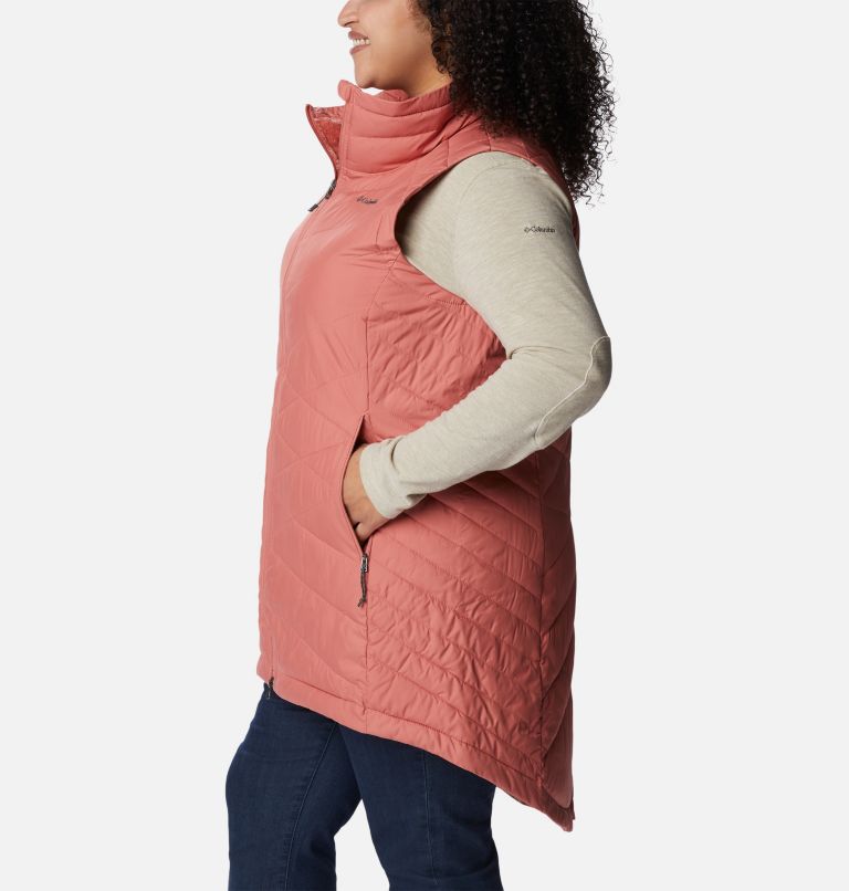 Women's Heavenly Long Vest - Plus Size, Color: Dark Coral, image 3