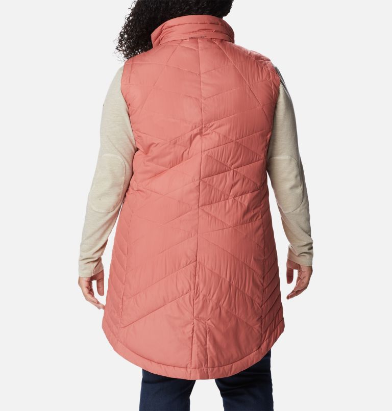 Women's Heavenly Long Vest - Plus Size, Color: Dark Coral, image 2