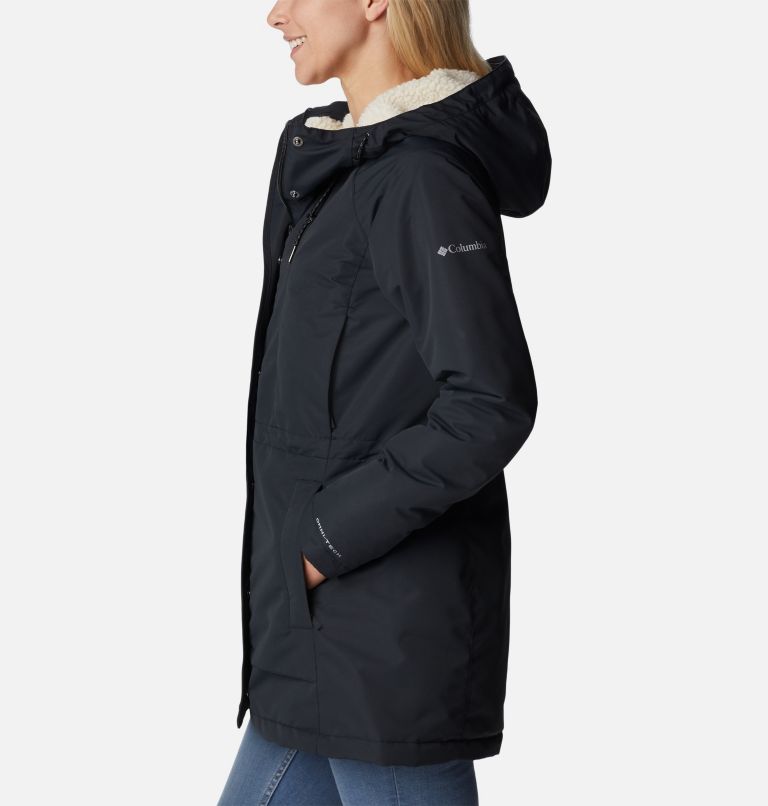 Women's South Canyon Sherpa Lined Waterproof Parka, Color: Black, image 3