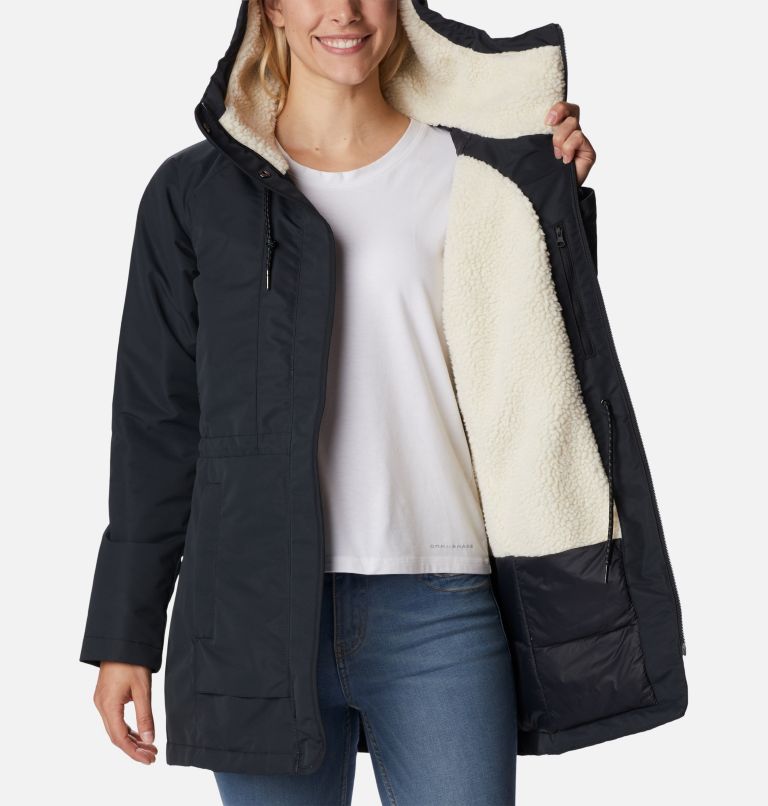 Women's South Canyon Sherpa Lined Waterproof Parka, Color: Black, image 5