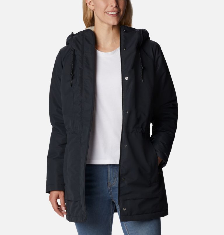 Women's South Canyon Sherpa Lined Waterproof Parka, Color: Black, image 6