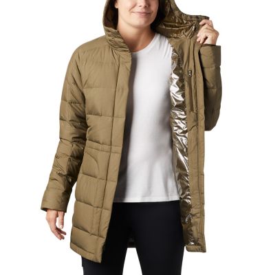 columbia women's hexbreaker long down jacket