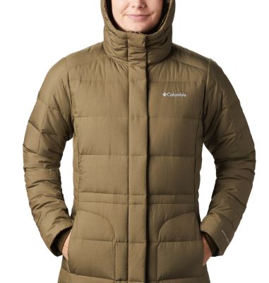 columbia women's hexbreaker long down jacket