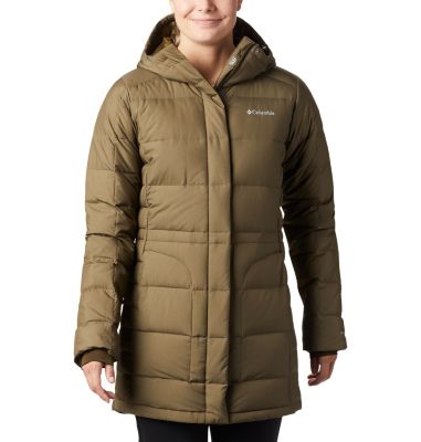 columbia hexbreaker long down jacket