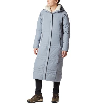 womens columbia long puffer coat