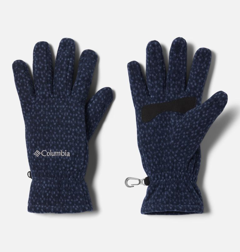 Women's Fast Trek Fleece Gloves, Color: Dark Nocturnal Sparkles Print, image 1