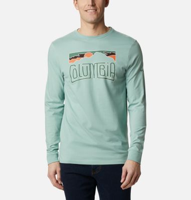 Camiseta de manga larga Outer Bounds&trade; para hombre Outer Bounds&trade; LS Graphic Tee | 345 | XXL, Aqua Tone Lined Skyview, front