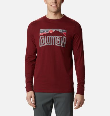Outer Bounds&trade; LS Graphic Tee Outer Bounds&trade; LS Graphic Tee | 345 | S, Red Jasper Lined Skyview, front