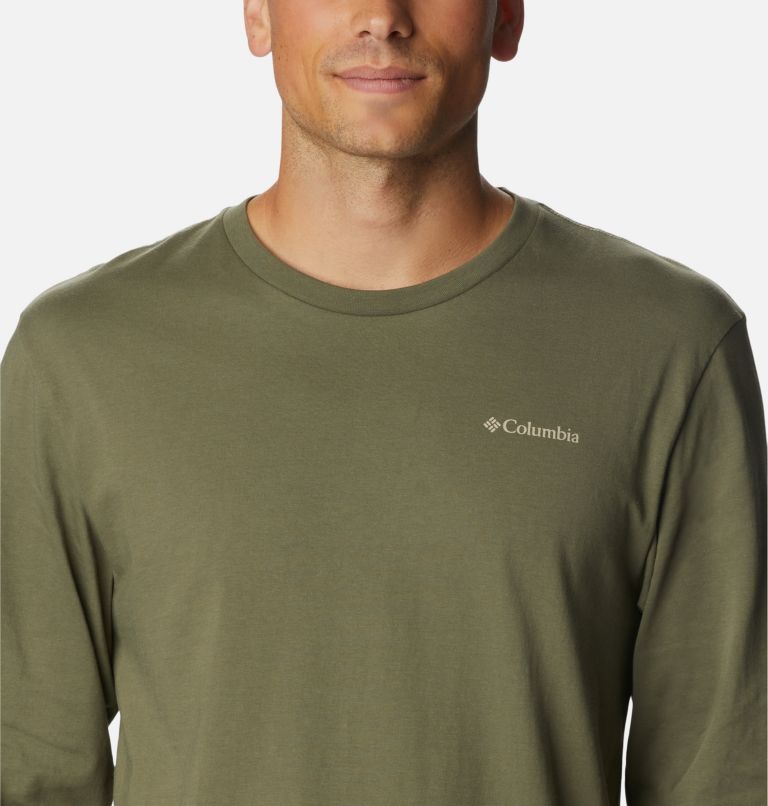Camiseta de manga larga Cades Cove para hombre, Color: Stone Green, Outdoor Park, image 4