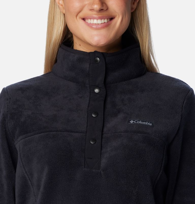 Women's Benton Springs Half Snap Fleece Pullover, Color: Black, image 4