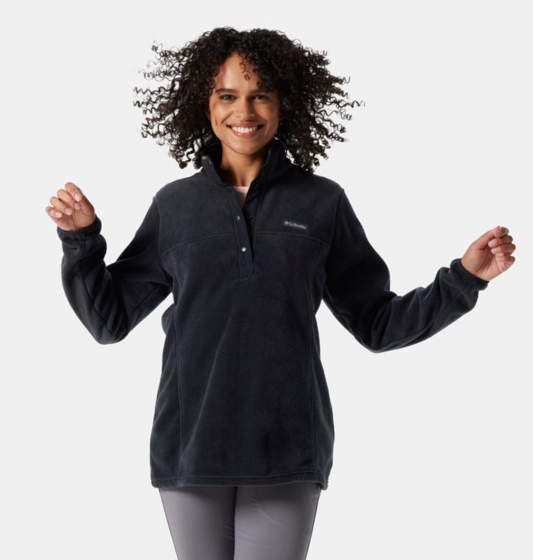 Thumbnail: Women's Benton Springs 1/2 Snap Fleece Pullover, Color: Black, image 1