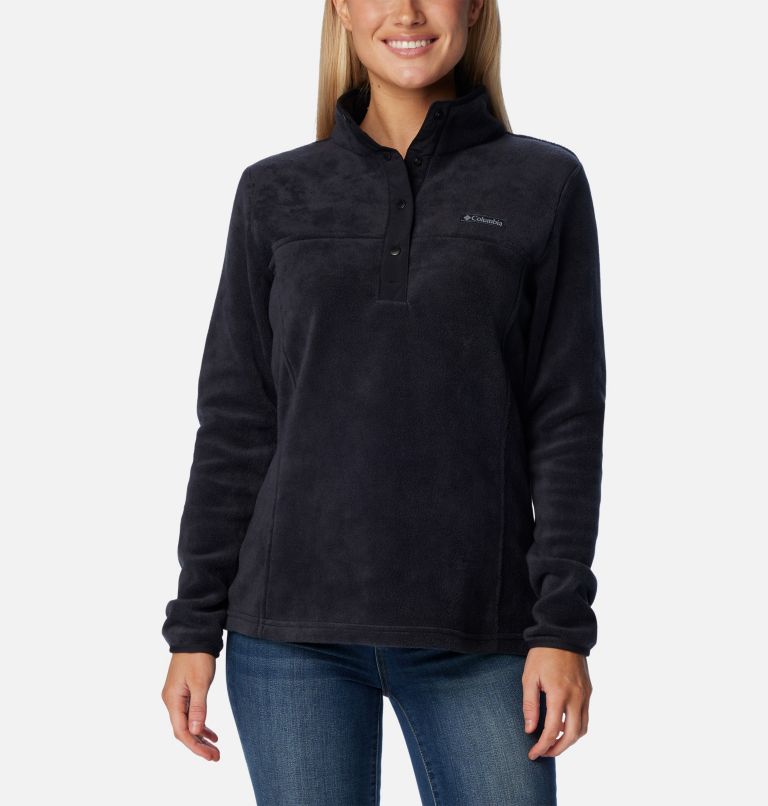 Thumbnail: Women's Benton Springs Half Snap Fleece Pullover, Color: Black, image 1