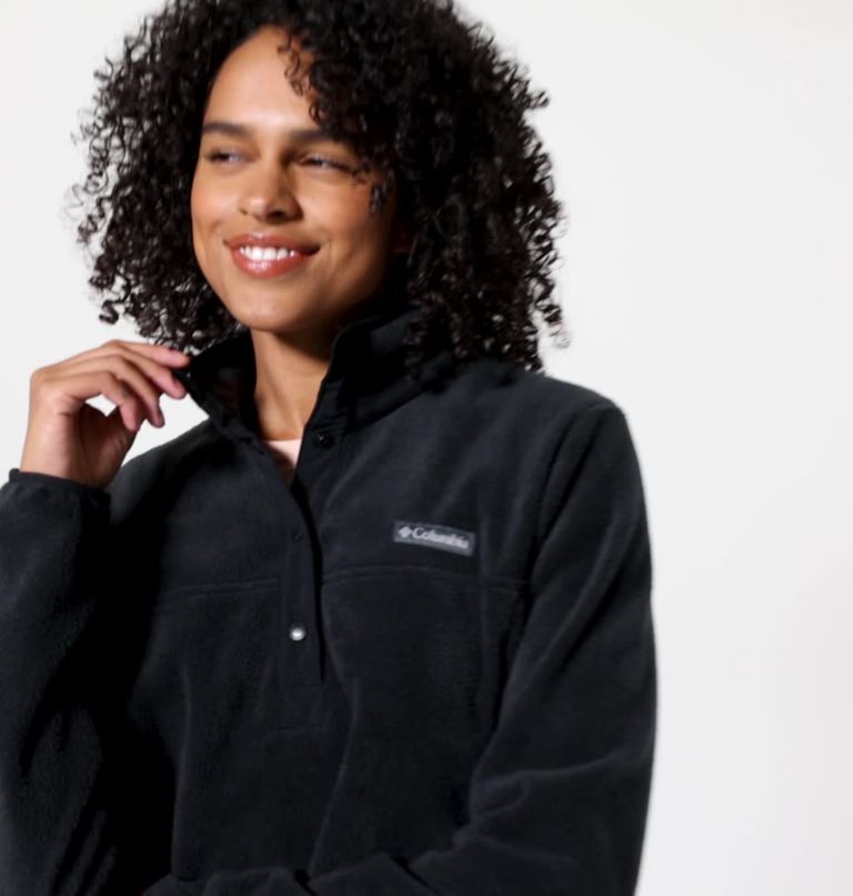 Women's Benton Springs Half Snap Fleece Pullover, Color: Black