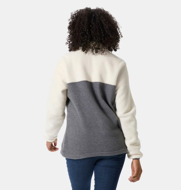 polar Columbia Mujer Benton Springs Half Snap Ref. 1860991023 Blanco y Gris (tallas Sudaderas: Talla L, marcas: Columbia, colores: Gris)