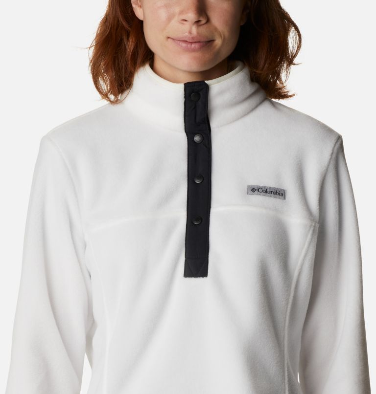 Women's Benton Springs Half Snap Pullover, Color: Sea Salt, Black, image 4