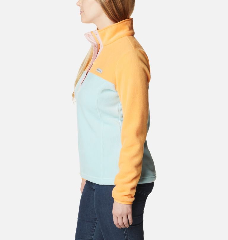 Women's Benton Springs Half Snap Fleece Pullover, Color: Aqua Haze, Sunset Peach, Dusty Pink, image 3