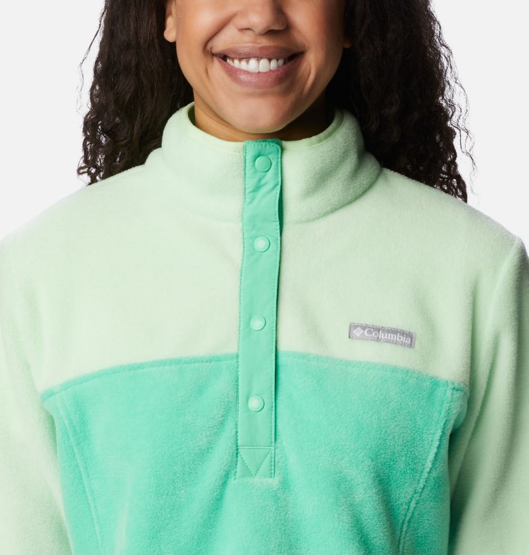 Forro polar con cierre medio a presión Benton Springs para mujer, Color: Light Jade, Key West, image 4