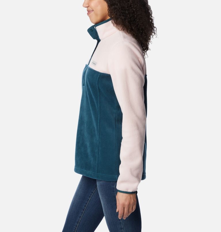 Thumbnail: Women's Benton Springs Half Snap Pullover, Color: Night Wave, Dusty Pink, Night Wave, image 3
