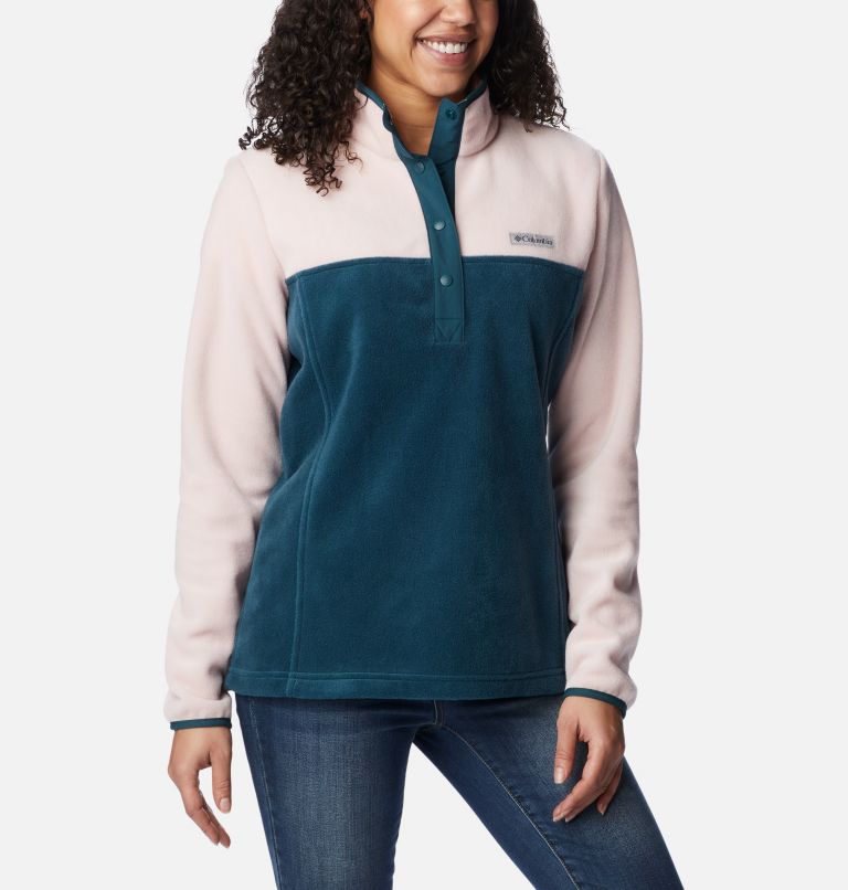 Benton Springs 1/2 Snap Pullover | 414 | S, Color: Night Wave, Dusty Pink, Night Wave, image 5
