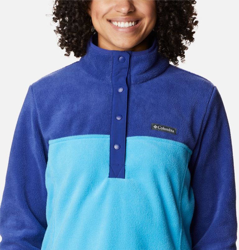 Thumbnail: Benton Springs 1/2 Snap Pullover | 422 | PM, Color: Blue Chill, Dark Sapphire, image 4