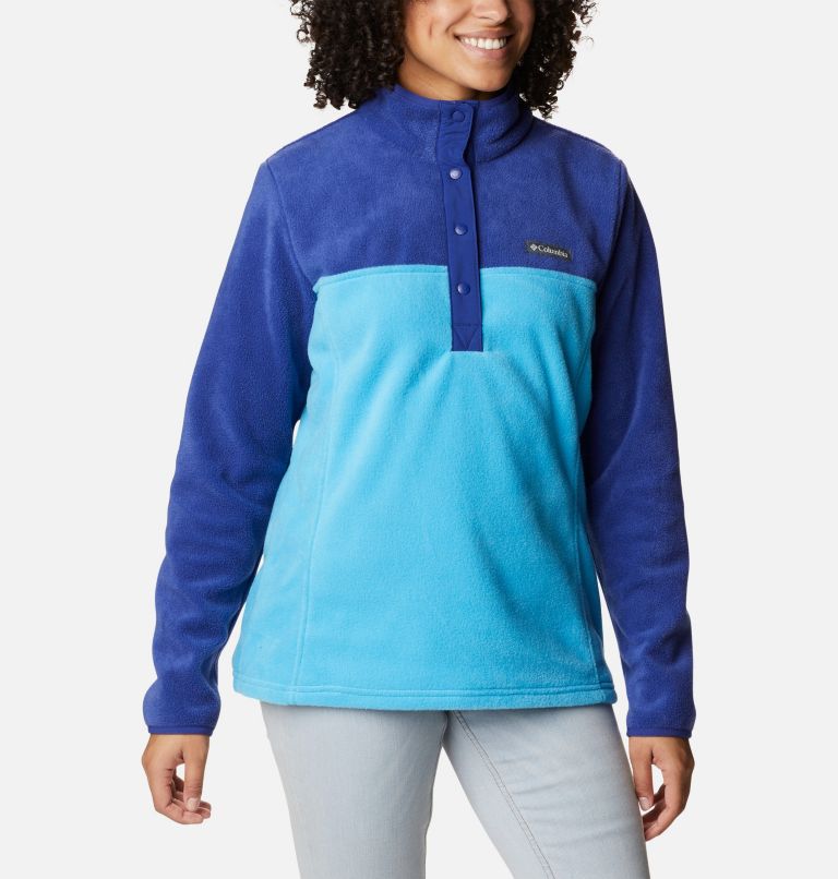 Thumbnail: Benton Springs 1/2 Snap Pullover | 422 | L, Color: Blue Chill, Dark Sapphire, image 5