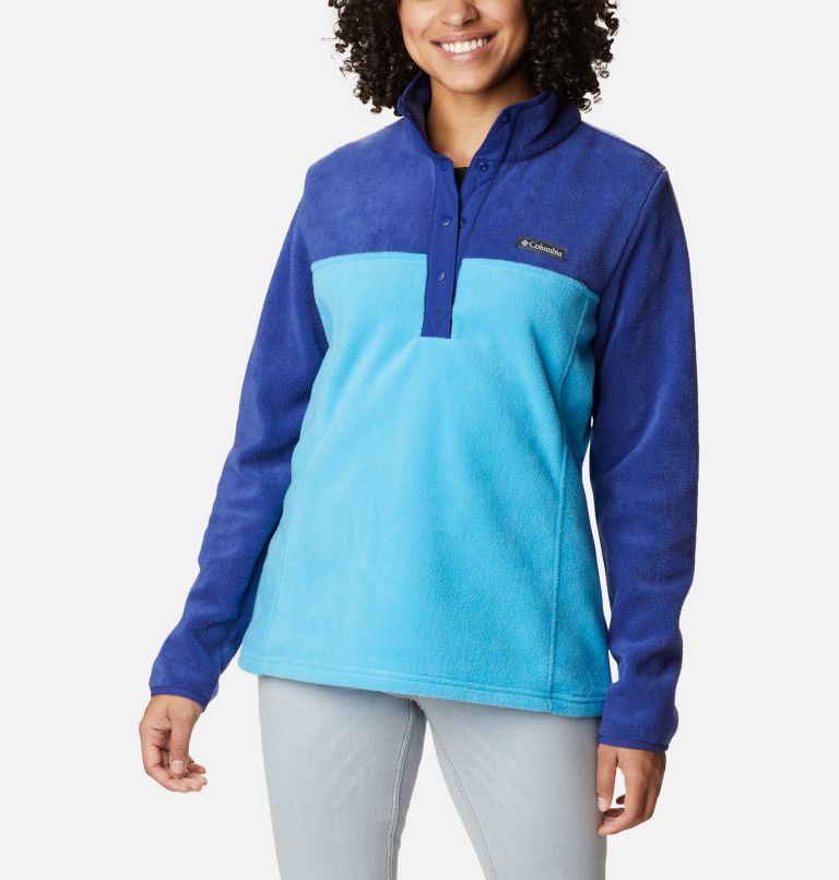 Benton Springs 1/2 Snap Pullover | 422 | S, Color: Blue Chill, Dark Sapphire, image 1
