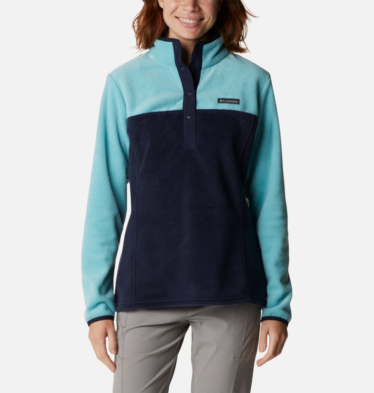 Pull Femme Polaire Pull Columbia Benton Springs - Polaire - Demi-Boutons - Femme - Pierre Foncée/Agave Rose - XL Polaire Femme Columbia